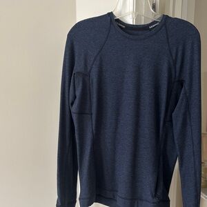 Lululemon Athletica Navy Heathered Crew Neck